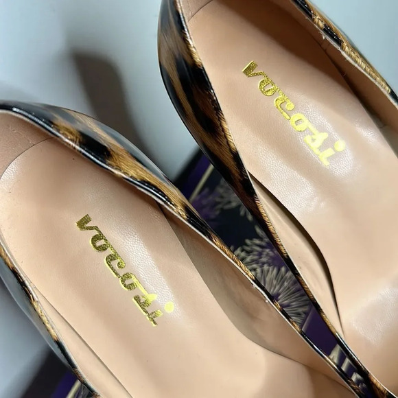 Vicosi Leopard Print Patent Leather Pumps - Picture 7 of 8
